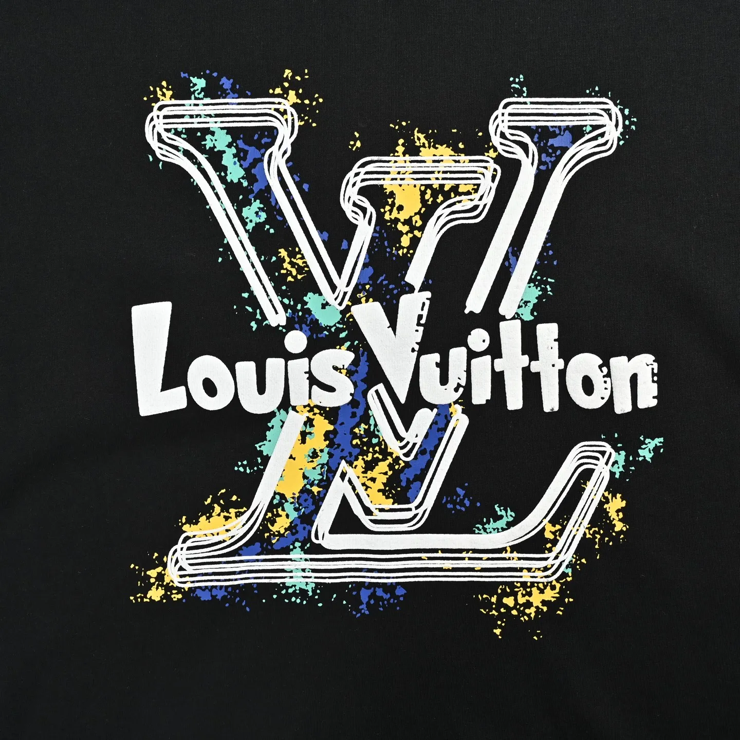 Louis Vuitton/Louis Vuitton graffiti large logo printed short sleeves